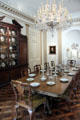 Dining room at Rienzi house museum. Houston, TX.