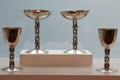 Silver stemmed liqueur cups by William Spratling at Rienzi house museum. Houston, TX.