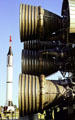Saturn rocket engines & Mercury rocket at Johnson Space Center. Houston, TX