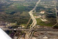 Houston freeway interchange seen from air. Houston, TX.