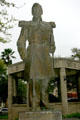 Statue of General Zaragoza, hero of battle of 5th of May, 1862 on San Agustin Plaza. Laredo, TX.