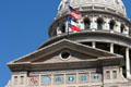 Pediment over entrance of State Capitol. Austin, TX.