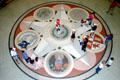 Mosaic floor in rotunda of State Capitol showing nations which have ruled Texas. Austin, TX.