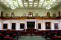 Senate chamber in State Capitol. Austin, TX