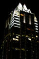 Frost Bank Tower at night. Austin, TX.