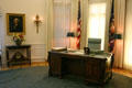 Lyndon B. Johnson Library replica of LBJ's Oval Office with desk. Austin, TX.
