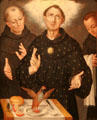 Miracle of St. Nicolas of Tolentino painting attrib. Friar Alonzo López de Herrera of Mexico at San Antonio Museum of Art. San Antonio, TX.