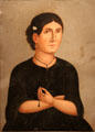 Woman in Mourning painting attrib. José María Estrada of Mexico at San Antonio Museum of Art. San Antonio, TX.