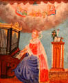 St. Cecilia painting from Mexico at San Antonio Museum of Art. San Antonio, TX.