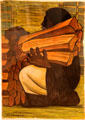 Woodseller painting by Diego Rivera of Mexico at San Antonio Museum of Art. San Antonio, TX.