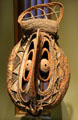 Rattan basketry yam mask by Numbungai people of Southern Maprik region of Papua New Guinea at San Antonio Museum of Art. San Antonio, TX.