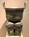 Shang dynasty bronze tripod steamer from China at San Antonio Museum of Art. San Antonio, TX.