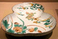 Edo period Japanese Hizen ware porcelain dish in form of double gourd at San Antonio Museum of Art. San Antonio, TX.