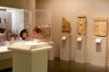 Gallery of ancient Greek pottery & stone carvings at San Antonio Museum of Art. San Antonio, TX.