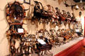 Collection of cattle horn chairs & furniture at Buckhorn Museum. San Antonio, TX.