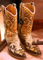 Parade boots of a Texas Ranger at Buckhorn Museum. San Antonio, TX.