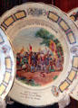 Pioneer Flour mills anniversary ceramic plate shows landing of Columbus at Guenther House Museum. San Antonio, TX.
