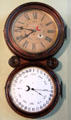 Dual dial "Ionic Calendar" clock by E. Ingraham & Co. of CT at Edward Steves Homestead Museum. San Antonio, TX.