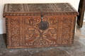Carved Spanish lock chest at Spanish Governor's Palace. San Antonio, TX.