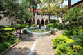 Spanish-style patio with fountain at McNay Art Museum. San Antonio, TX.
