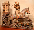 St. George wood sculpture from Southern Germany at McNay Art Museum. San Antonio, TX.