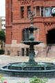 Lady Justice Fountain at Bexar County Courthouse. San Antonio, TX.