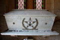 Tomb of Alamo Texas Heroes Davy Crockett, William B. Travis & Jim Bowie at San Fernando Cathedral. San Antonio, TX.