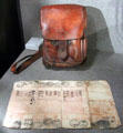 Japanese map case & pay book picked up on Guadalcanal at National Museum of the Pacific War. Fredericksburg, TX.