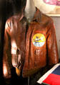 Leather flight jacket worn by Captain in 20th Air Force over Burma at National Museum of the Pacific War. Fredericksburg, TX.
