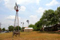 Windmills on grounds of open-air Pioneer Museum run by Gillespie County Historical Society. Fredericksburg, TX.