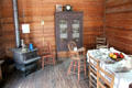 Weber Sunday House interior as originally furnished at Pioneer Museum. Fredericksburg, TX.