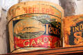 Wooden tub for Duerler's Battleship Texas mixed Candy in Kammlah general store at Pioneer Museum. Fredericksburg, TX.