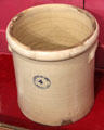 Stoneware crock by Saegner Pottery of Elmendorf, TX at Pioneer Museum. Fredericksburg, TX.