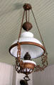 Adjustable height ceiling oil lamp at Sauer-Beckmann Farmstead. Stonewall, TX.