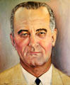 Portrait of Lyndon B. Johnson by O.R. Hammond at Lyndon B. Johnson State Park. Stonewall, TX.