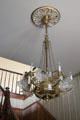 Gas & electric ceiling lamp at Capt. Charles Schreiner Mansion. Kerrville, TX.
