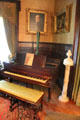 Baby grand piano by Ivers & Pond in music room at McFaddin-Ward House. Beaumont, TX.