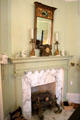 Fireplace in master bedroom at McFaddin-Ward House. Beaumont, TX.