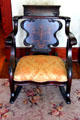 Upholstered & stenciled rocking chair at Chambers House Museum. Beaumont, TX.