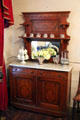 Sideboard with custard cups & caster set at Fort House. Waco, TX.