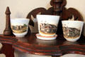 Souvenir cups with buildings of Waco, TX made in Germany at East Terrace House. Waco, TX.