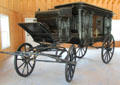 Horse-drawn hearse in carriage house at Mayborn Museum. Waco, TX.