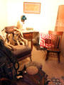 Heritage home setting including cow horn chair at Texas Ranger Hall of Fame and Museum. Waco, TX.