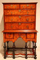 High chest of drawers made in Boston, MA at Dallas Museum of Art. Dallas, TX.
