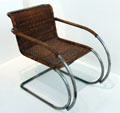 Armchair by Ludwig Mies van der Rohe of Germany at Dallas Museum of Art. Dallas, TX.