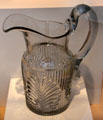 Pressed glass Sprig or Ribbed Palm pattern water pitcher by M'Kee & Brothers, Pittsburgh, PA at Dallas Museum of Art. Dallas, TX.