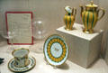 Limoges breakfast service designed for Sir Winston Churchill in Reves Collection at Dallas Museum of Art. Dallas, TX.