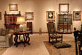 Decorative arts in Salon of Reves Collection at Dallas Museum of Art. Dallas, TX.