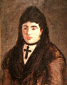 Spanish Woman Wearing a Black Cross painting by Edouard Manet in Reves Collection at Dallas Museum of Art. Dallas, TX.