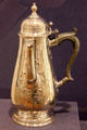Silver coffeepot by John Fawdery of England at Dallas Museum of Art. Dallas, TX.